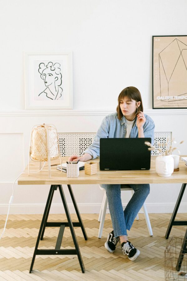 woman at desk